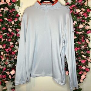 Three Sixty Six 366 Mens 1/4 Zip Pullover Silver Golf Sweatshirt Men's Large